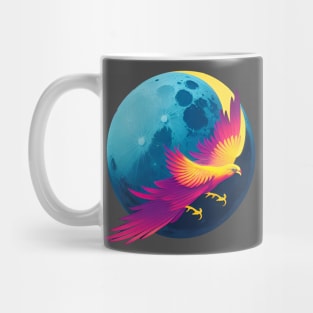 Phoenix in front of the moon Mug